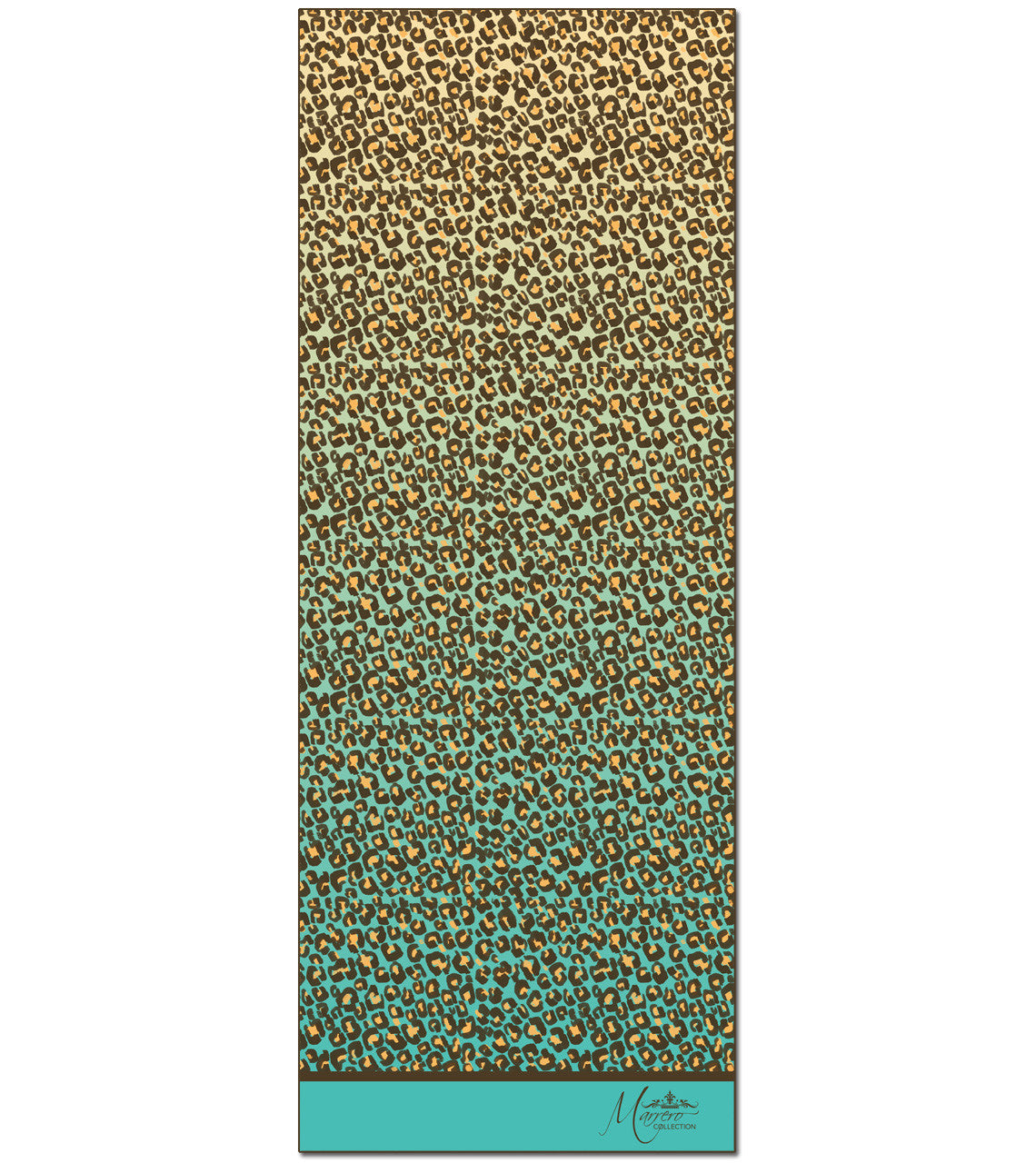 Teal Leopard Print Scarf