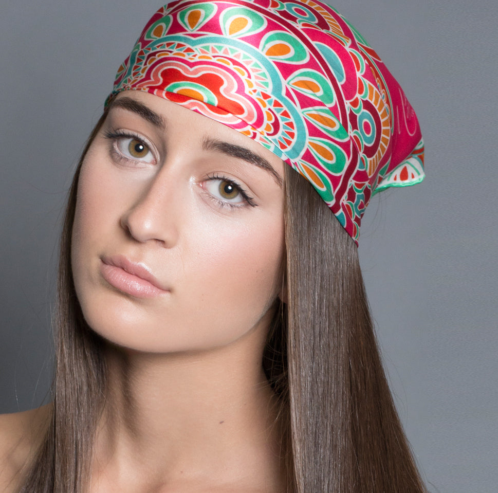 Mandala Small Silk Scarf