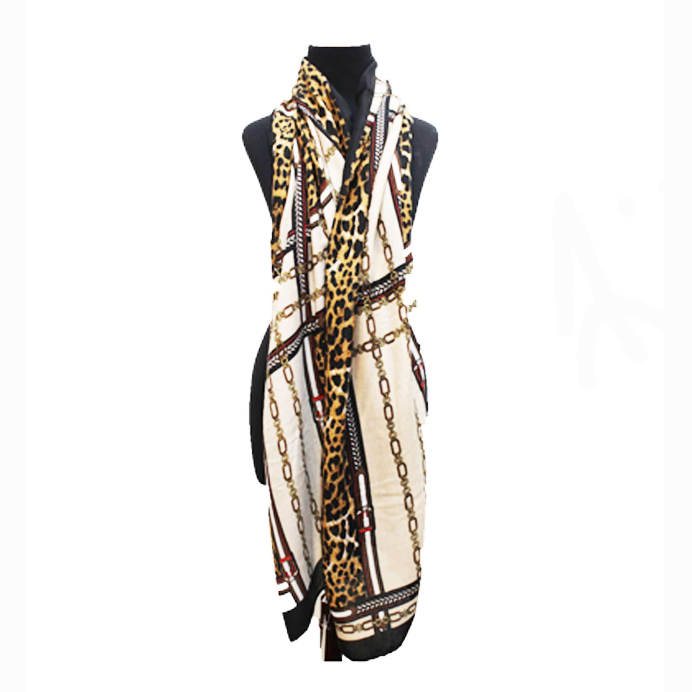 Chain/Animal Print-Brown