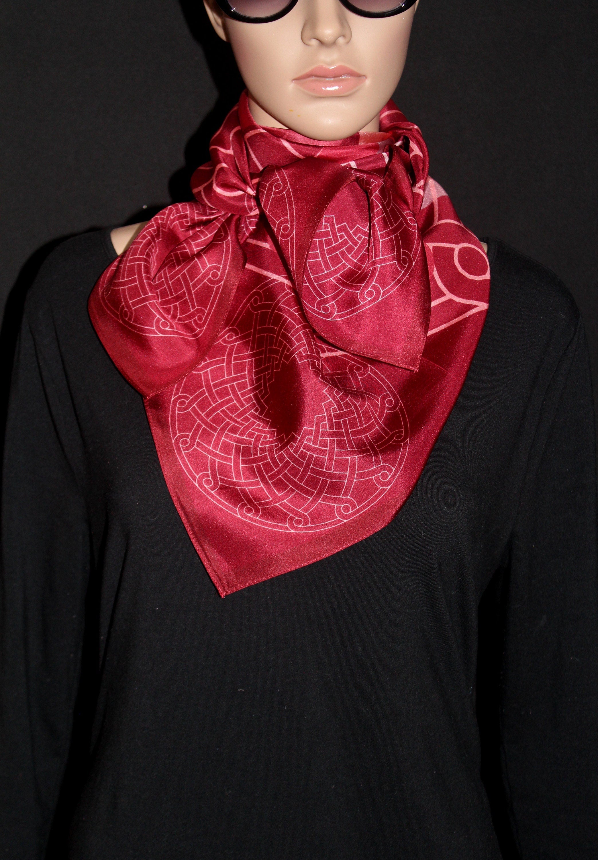 Armenian alphabet Silk scarf  perfect gift for mother, for her