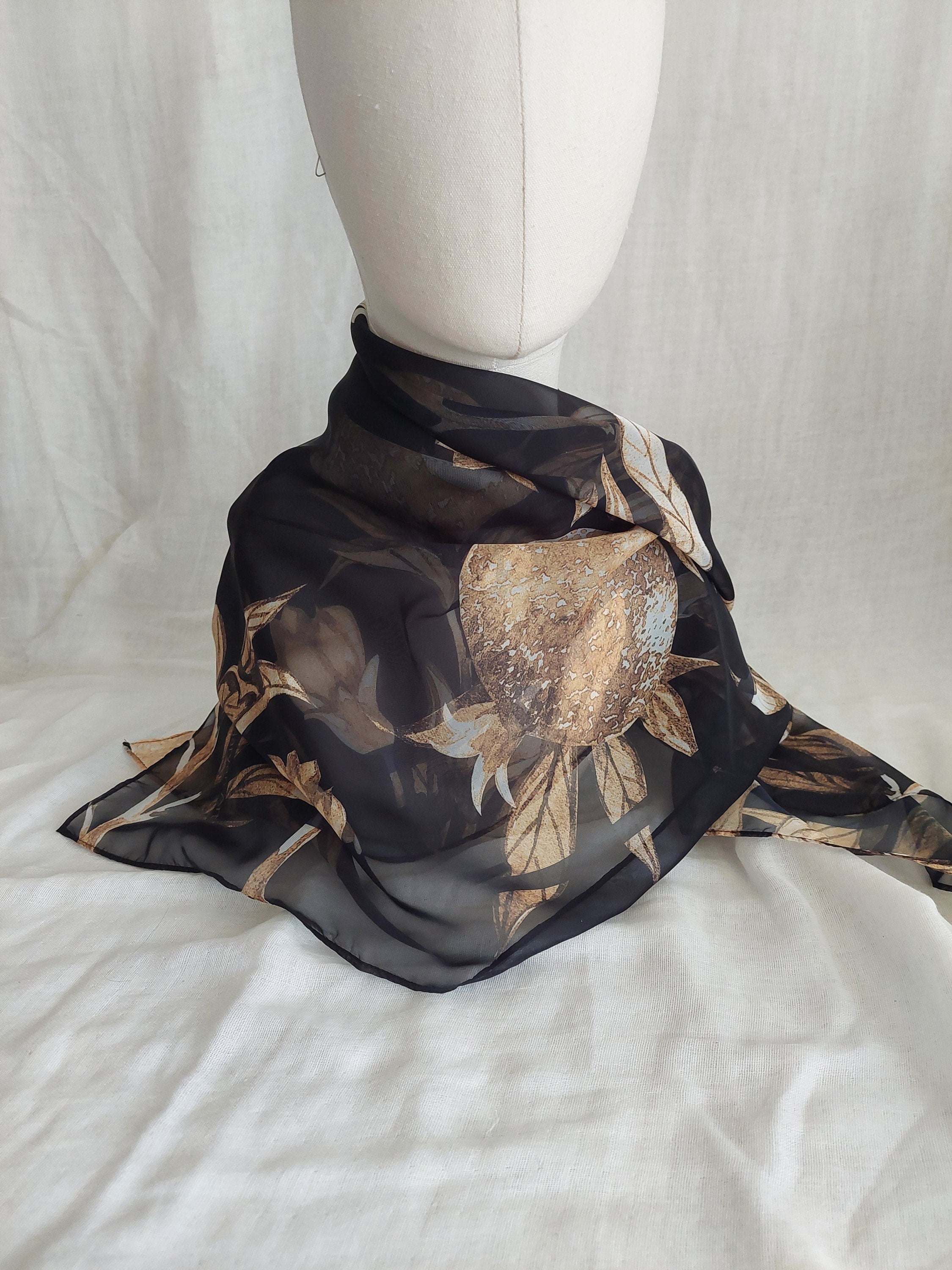 Pomegranate scarf high quality silk feeling chiffon  scarf