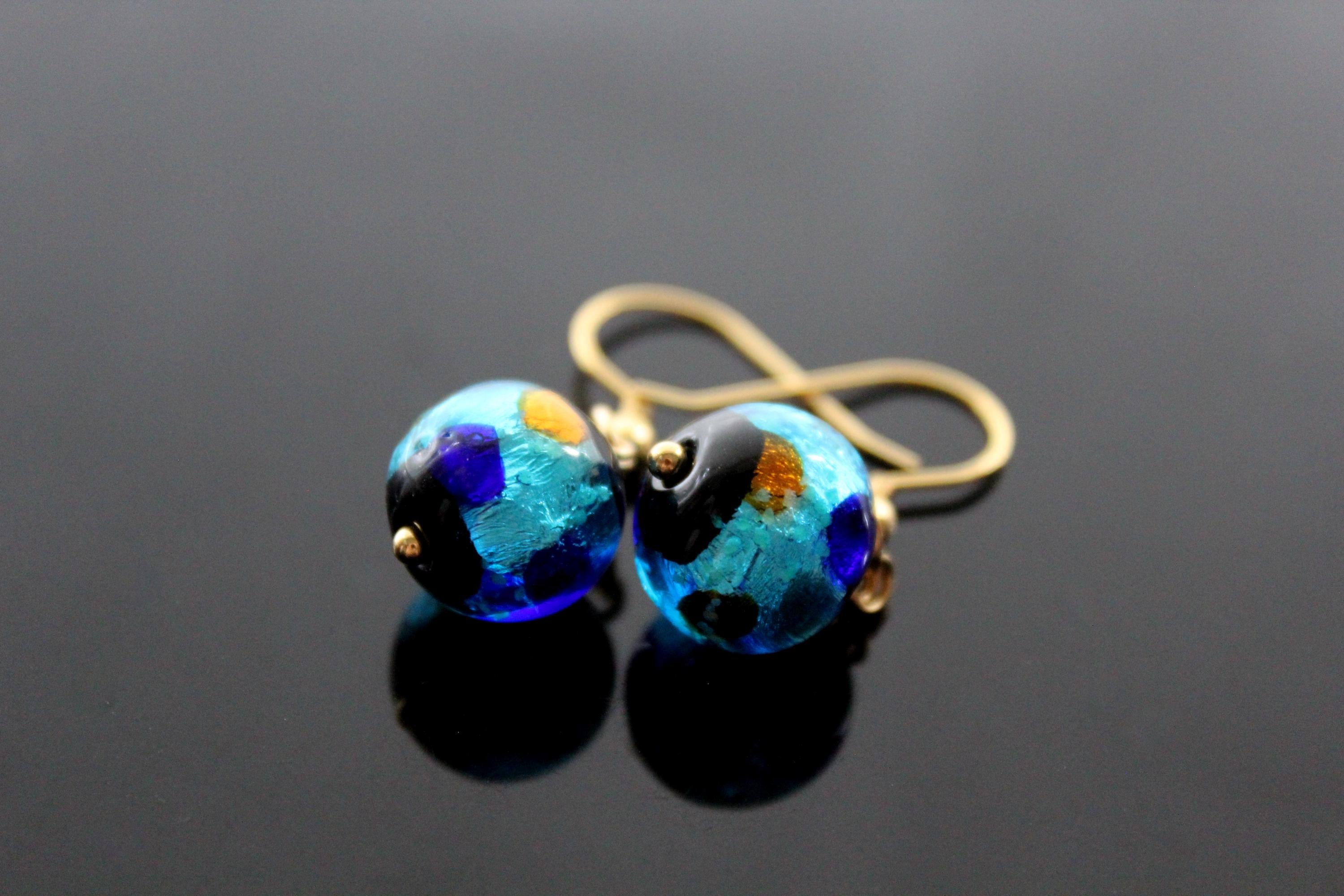 Gift set Van Gogh's Almond Blossom scarf with Starry Night earrings 75-30 in