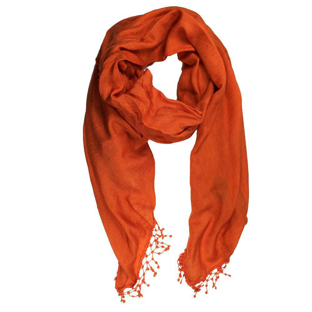 Pom Pom Wool/Silk Scarf