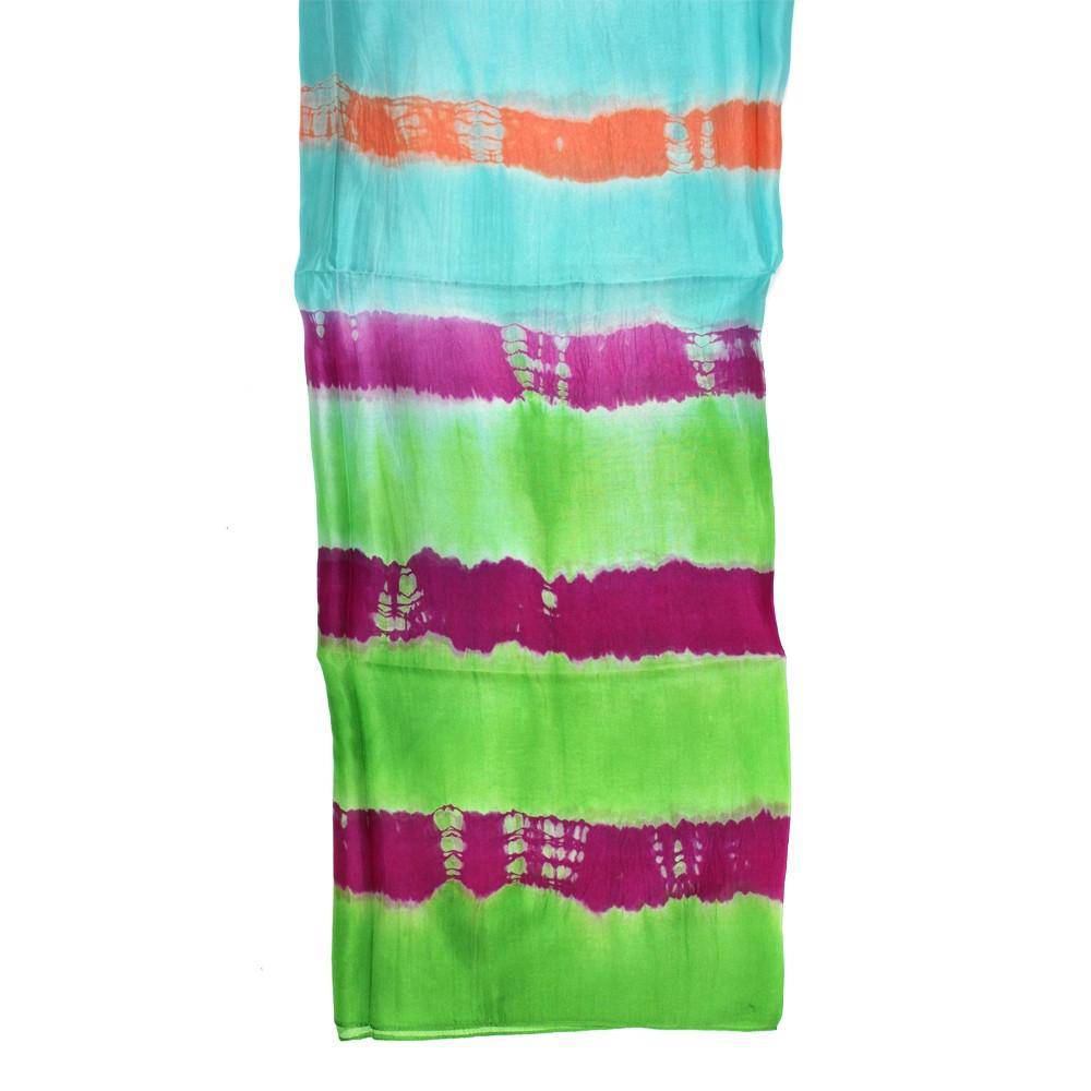 Tie Dye Print Silk Scarf