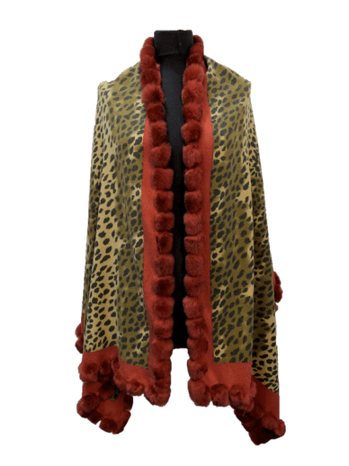 Woven Wrap with Rex Rabbit Trim