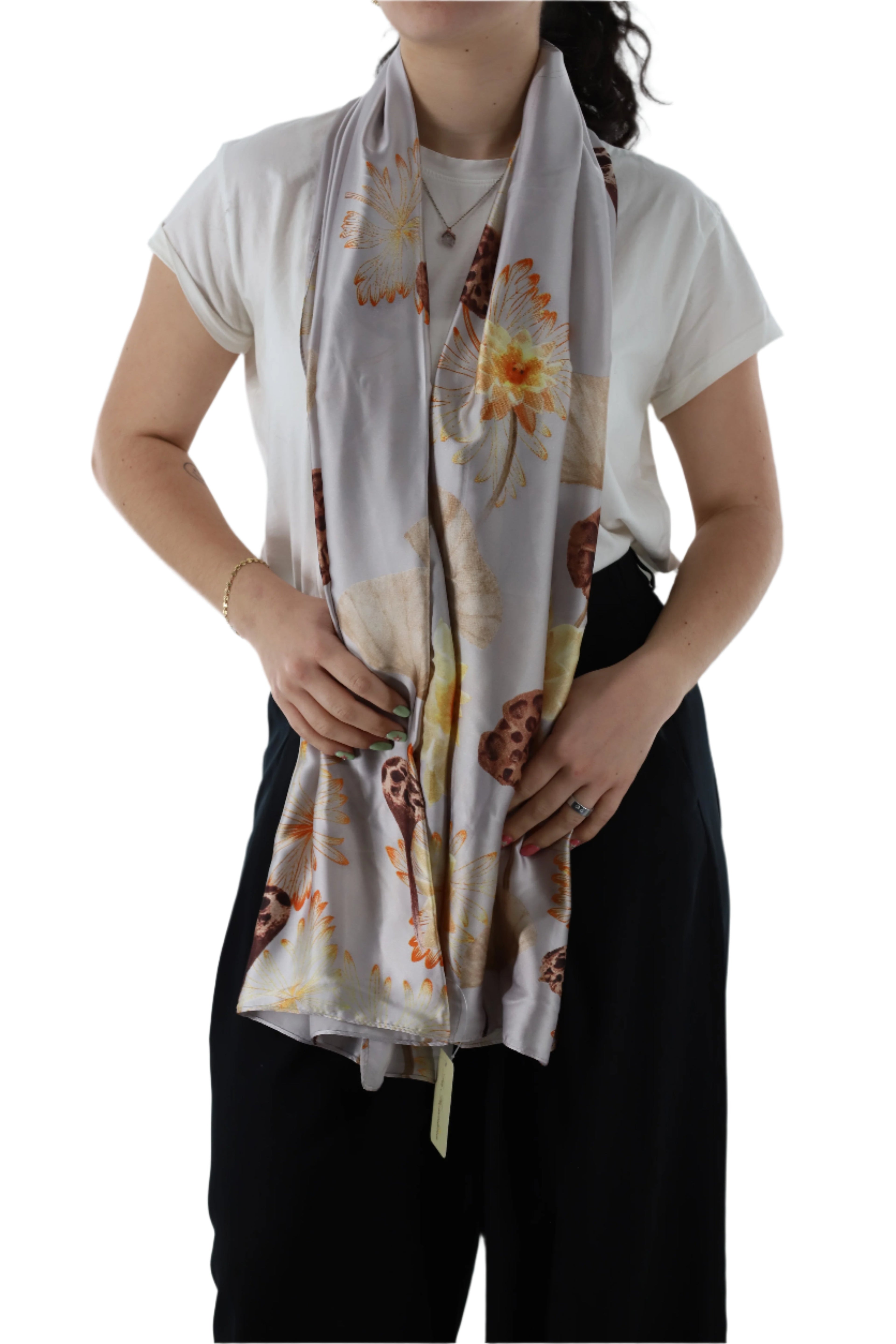 Floral pattern scarf