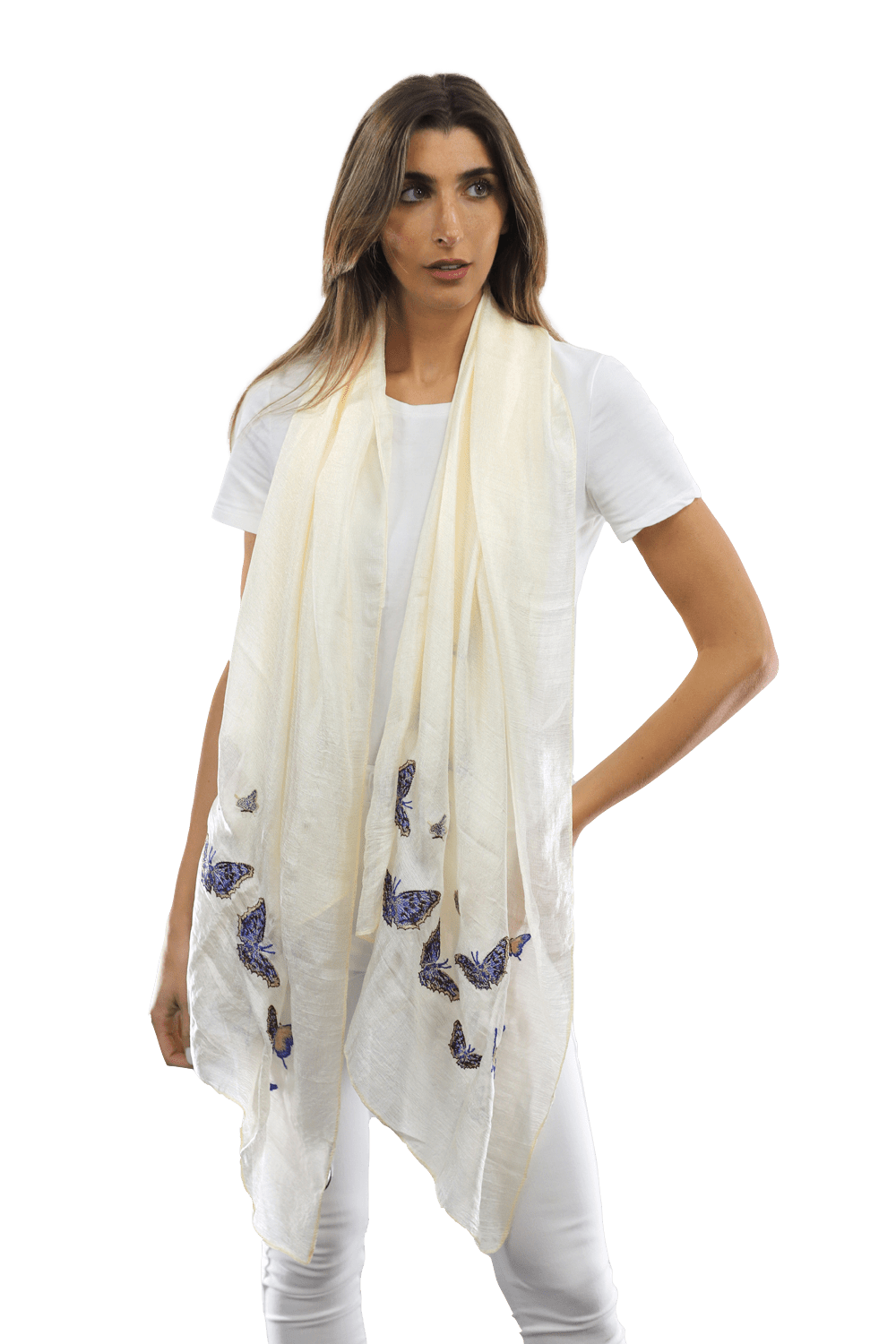 Butterfly scarves- White