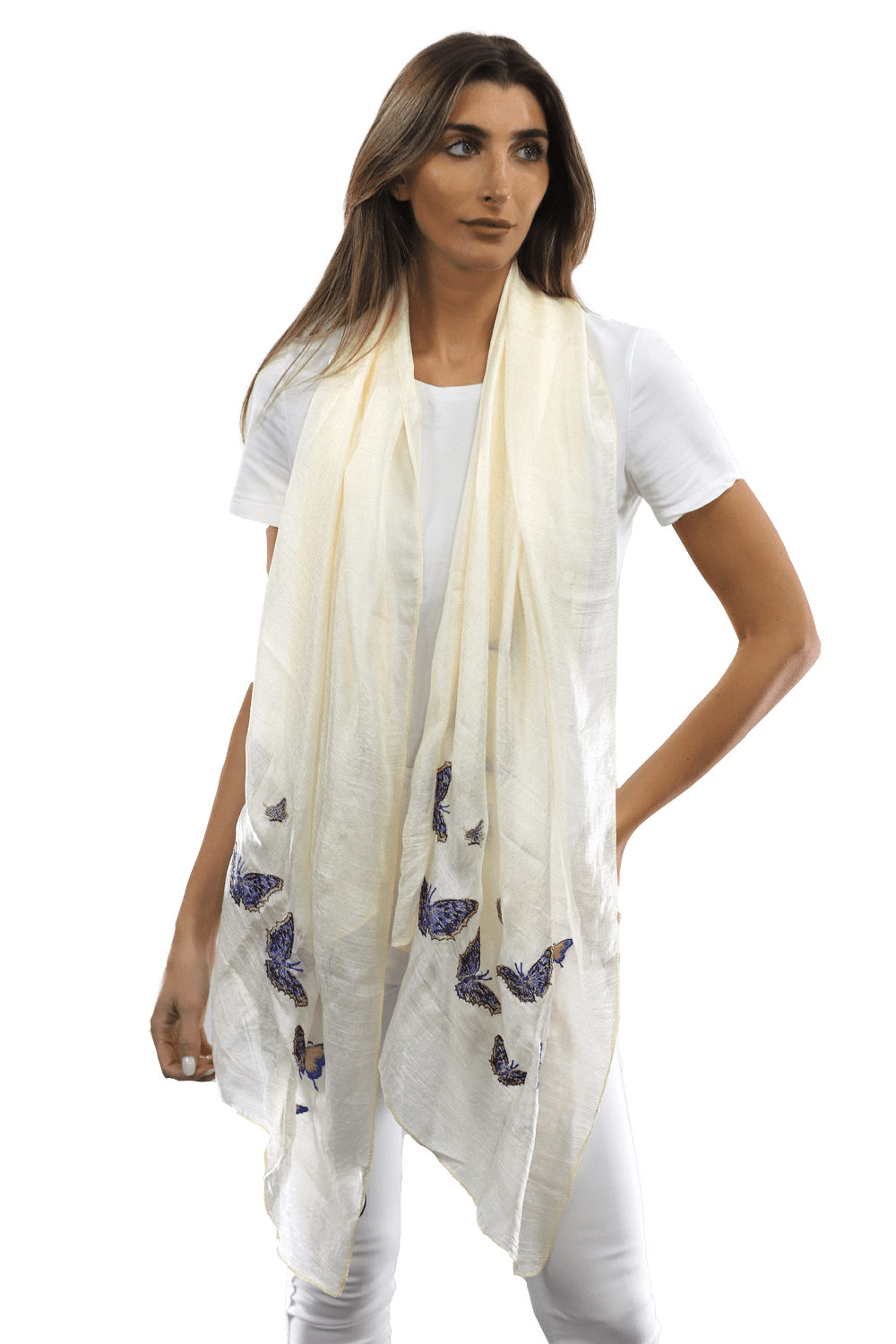 Butterfly scarves- White