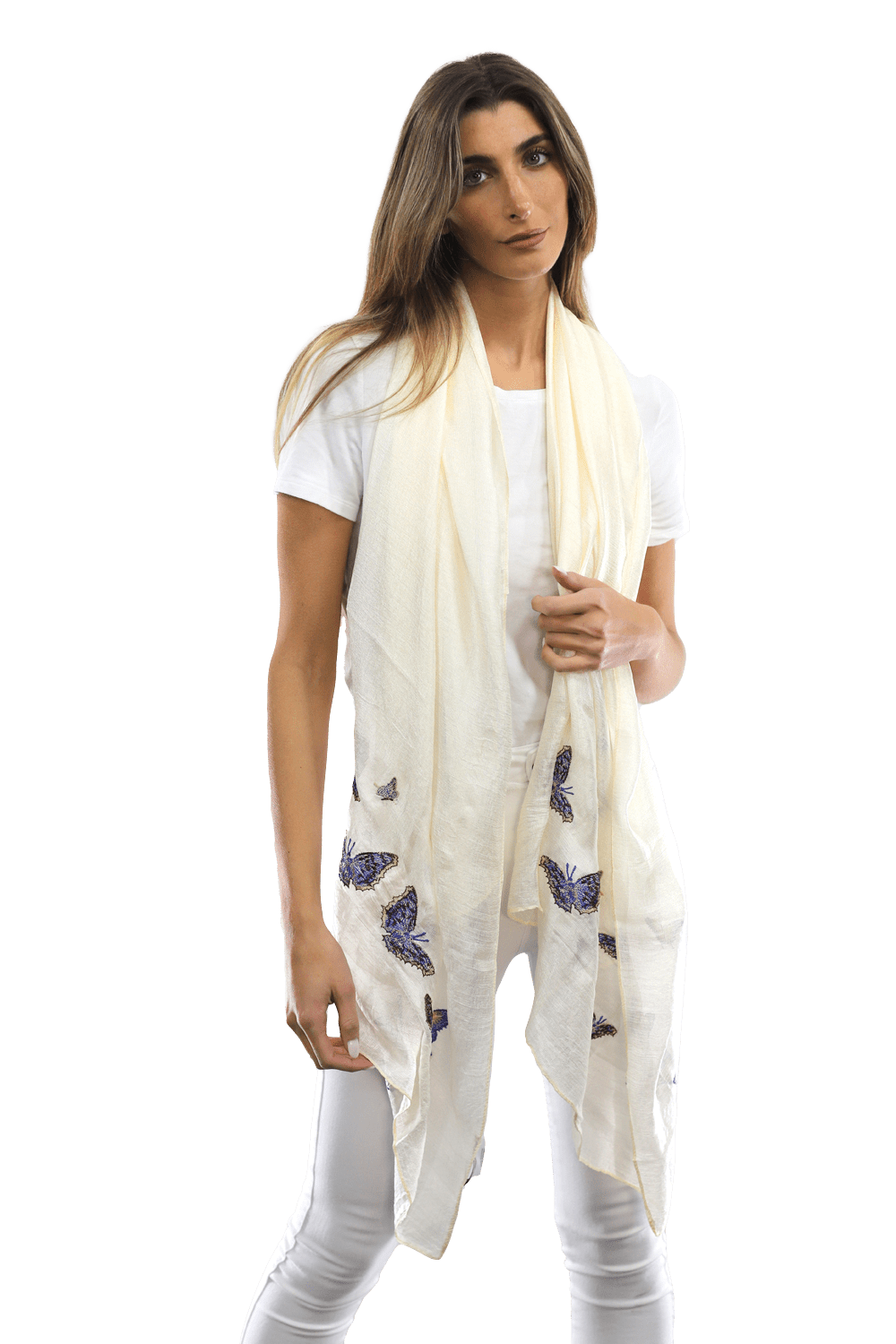 Butterfly scarves- White