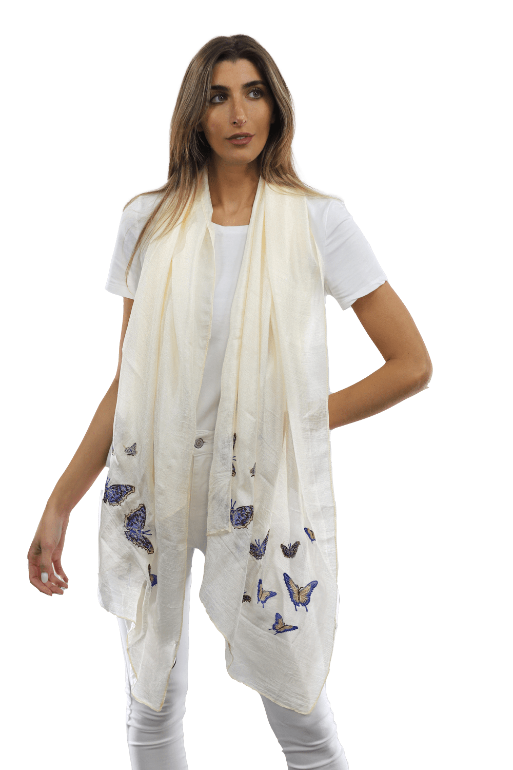 Butterfly scarves- White