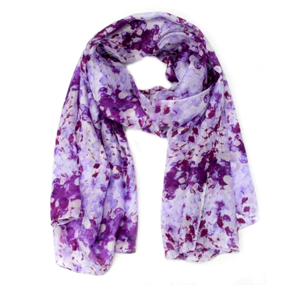 Floral Scarf - Purple