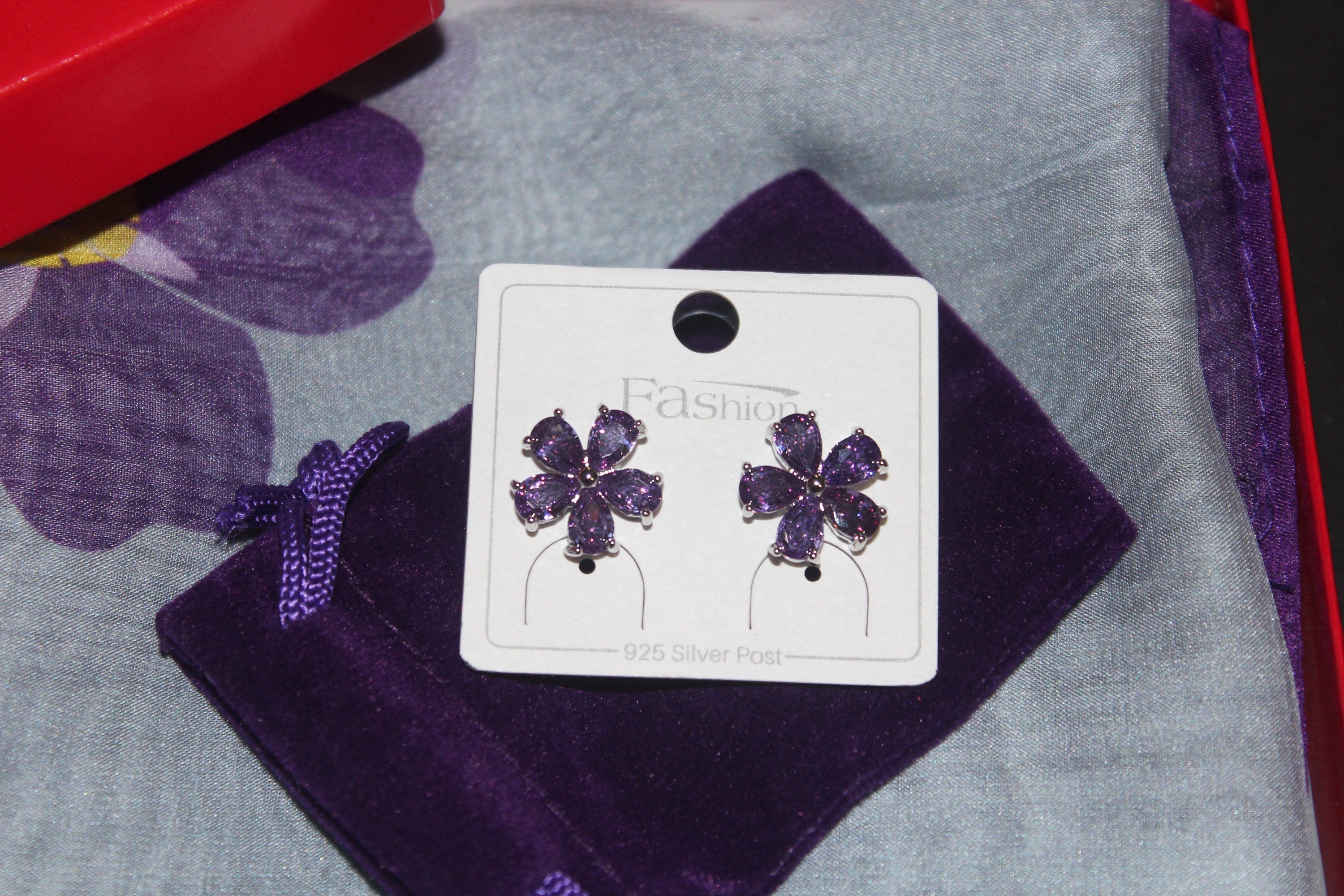 Forget me not 69-17 in long chiffon scarf