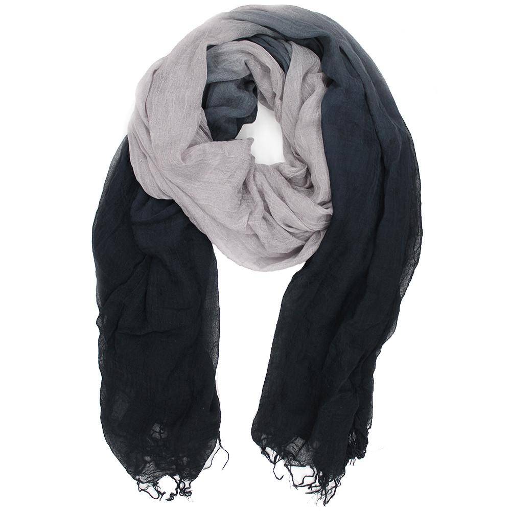Ombre shaded Shawl - Black/Light Grey