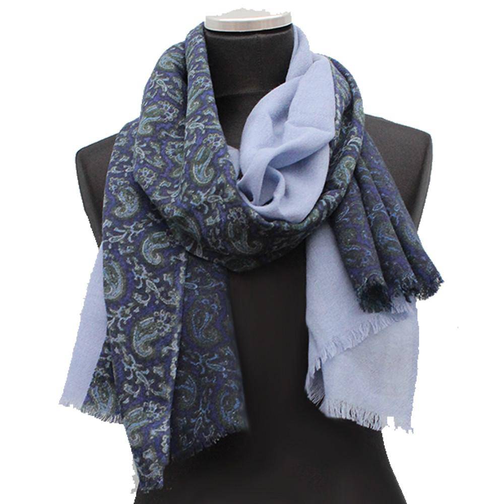 Paisley Print Scarf - Blue Combo