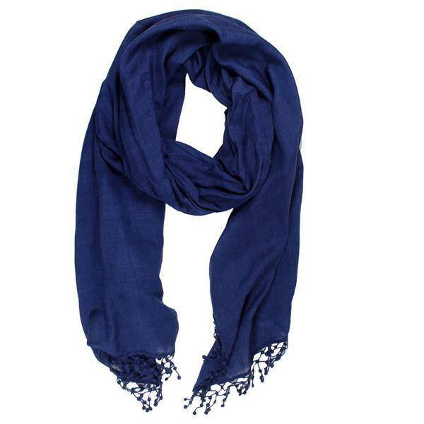 Pom Pom Wool/Silk Scarf