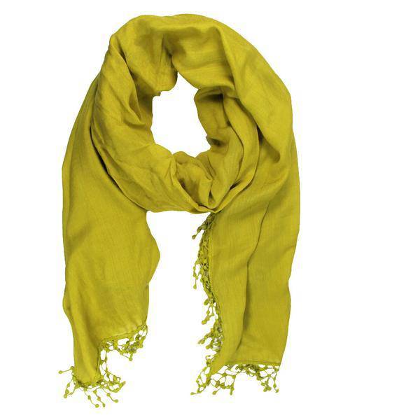 Pom Pom Wool/Silk Scarf