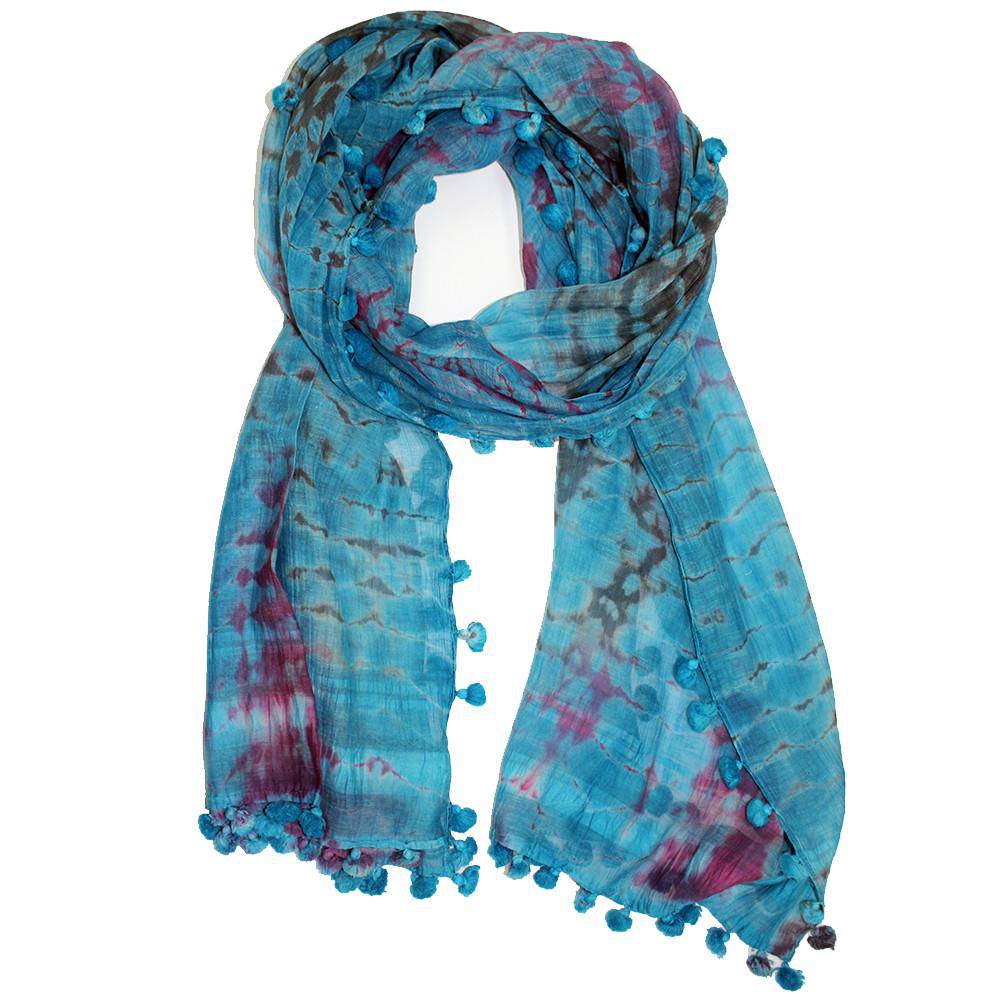 Tie Dye Scarf - Blue Combo