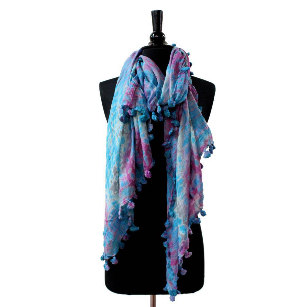 Tie Dye Scarf - Blue Combo