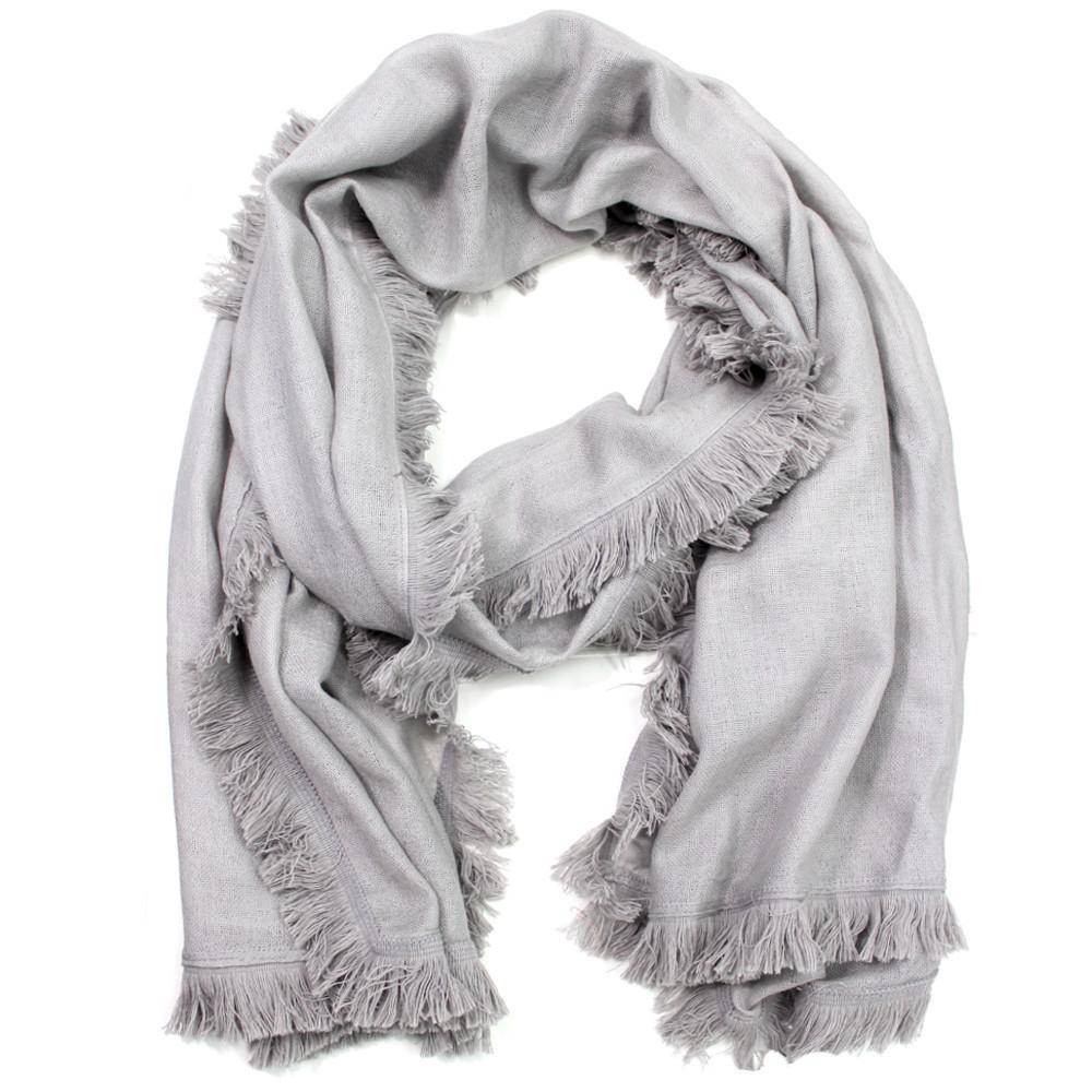 Wool & Cashmere Scarf - Grey